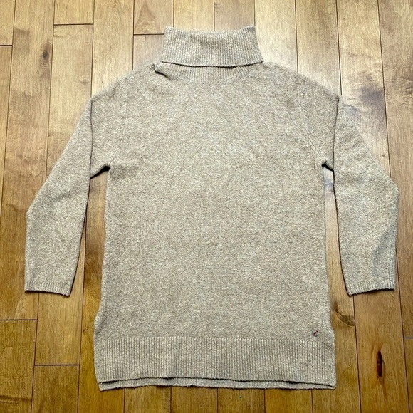 Frieda & Freddies New York wool blend knit dress pullover turtleneck brown M/L - Picture 4 of 10